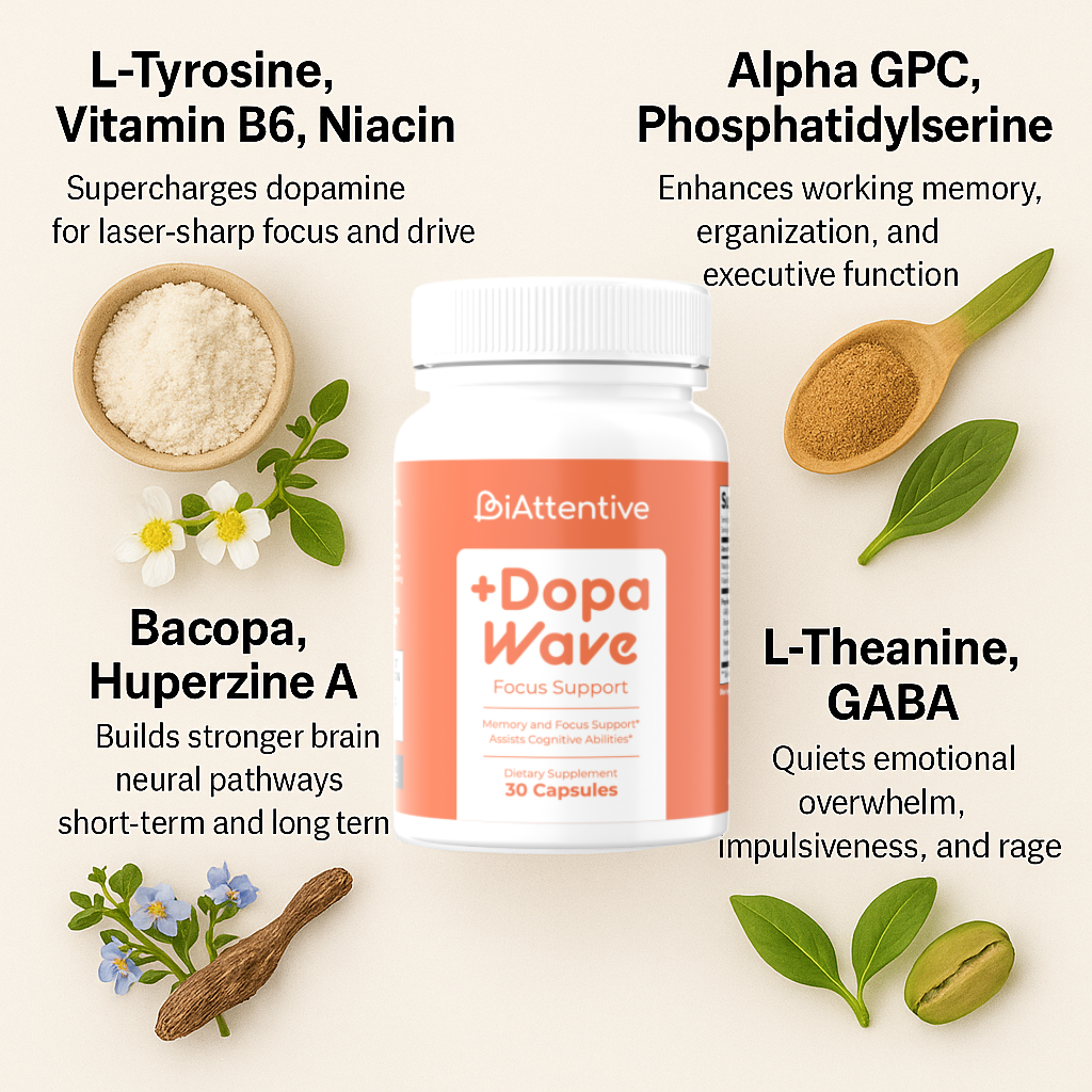 Give Your Brain The Dopamine Boost It Needs to Stay Focused, Organized, and Alert… Every. Single. Day.