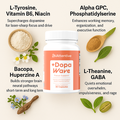 Give Your Brain The Dopamine Boost It Needs to Stay Focused, Organized, and Alert… Every. Single. Day.